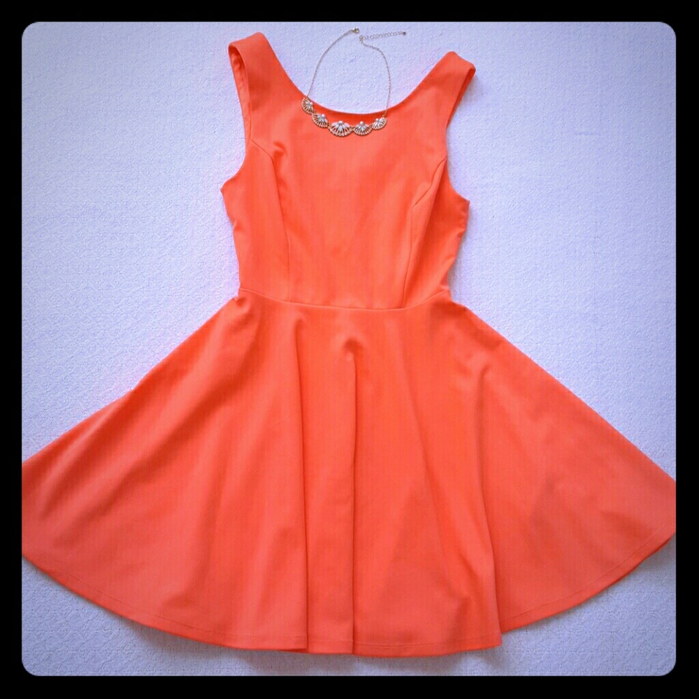Guess cutout back skater dress